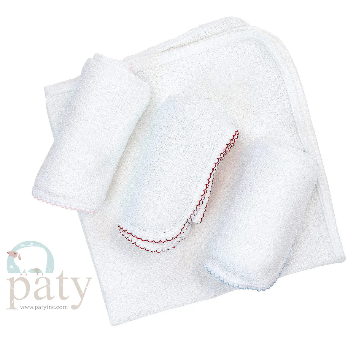 Paty Knit Receiving Blanket - No Bow