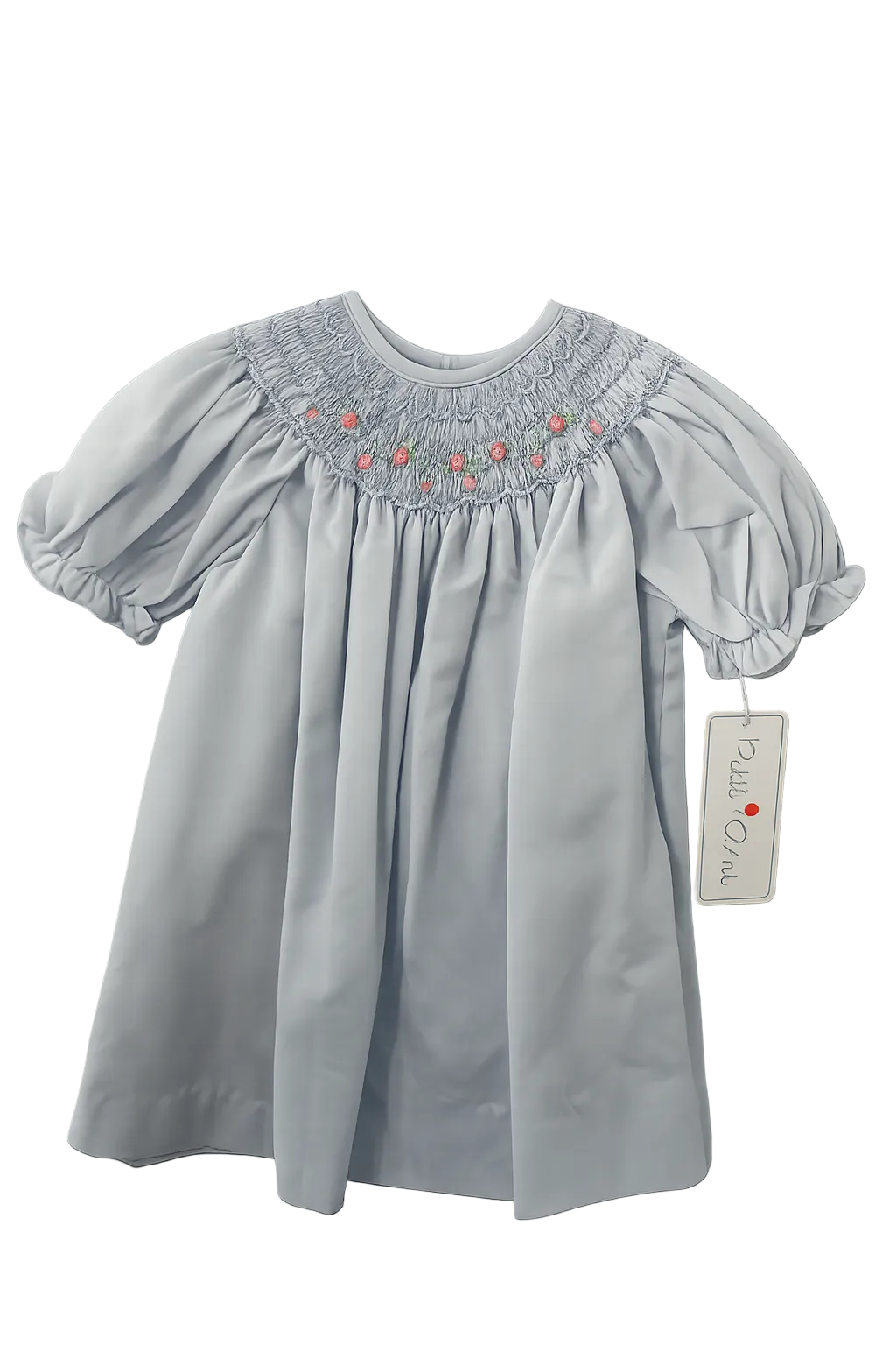 Smocked Blue Dress With Bloomers