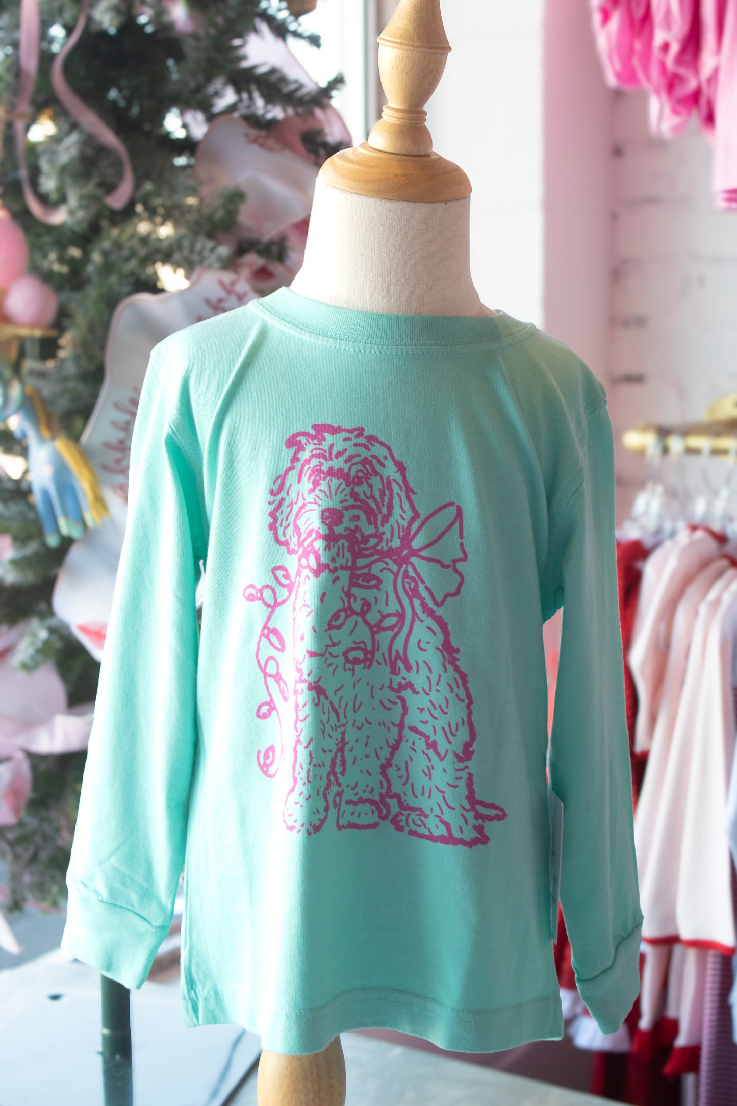 Long Sleeve Christmas Doodle Shirt