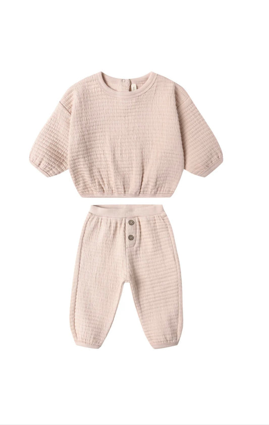 Textured Sweat Set- Antique
