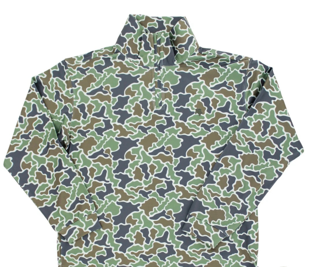 Performance Half Zip - Green Camo