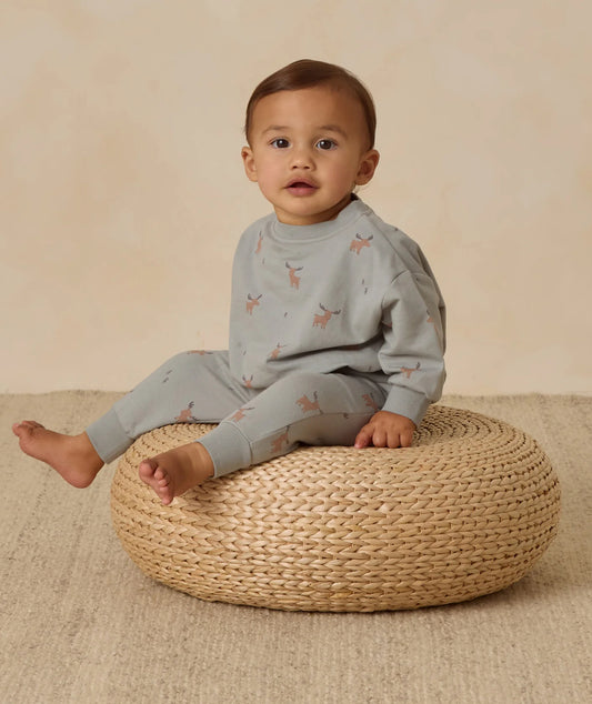 Relaxed Sweatshirt and Sweatpant Set in Moose