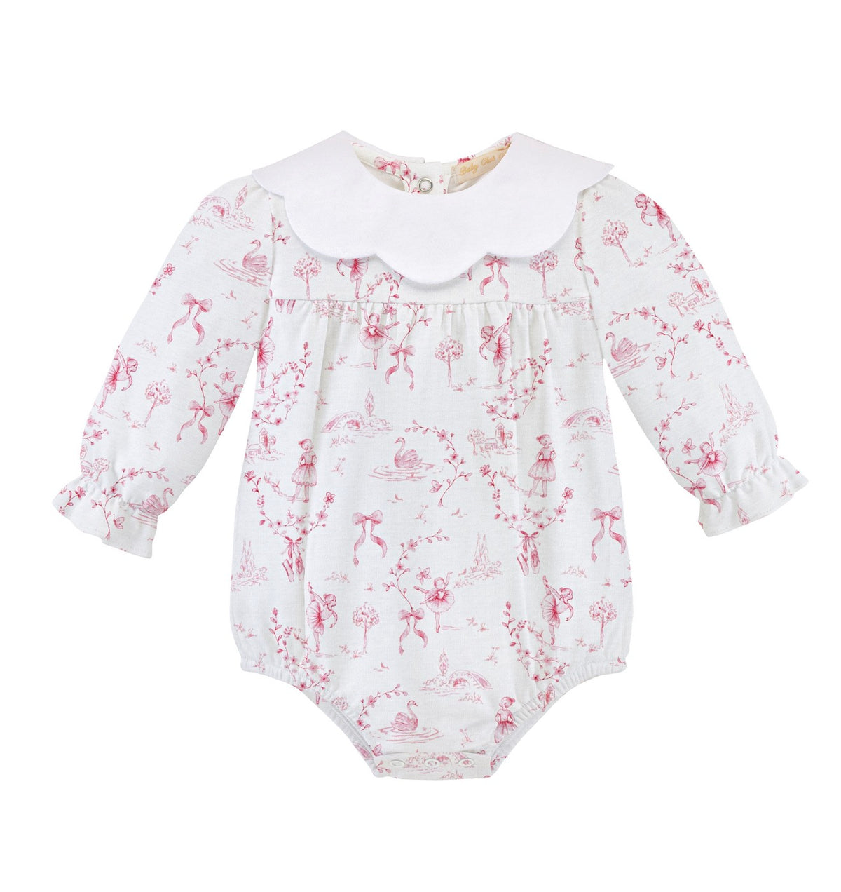 Grace in Toile Pima Bubble with Scallop Collar