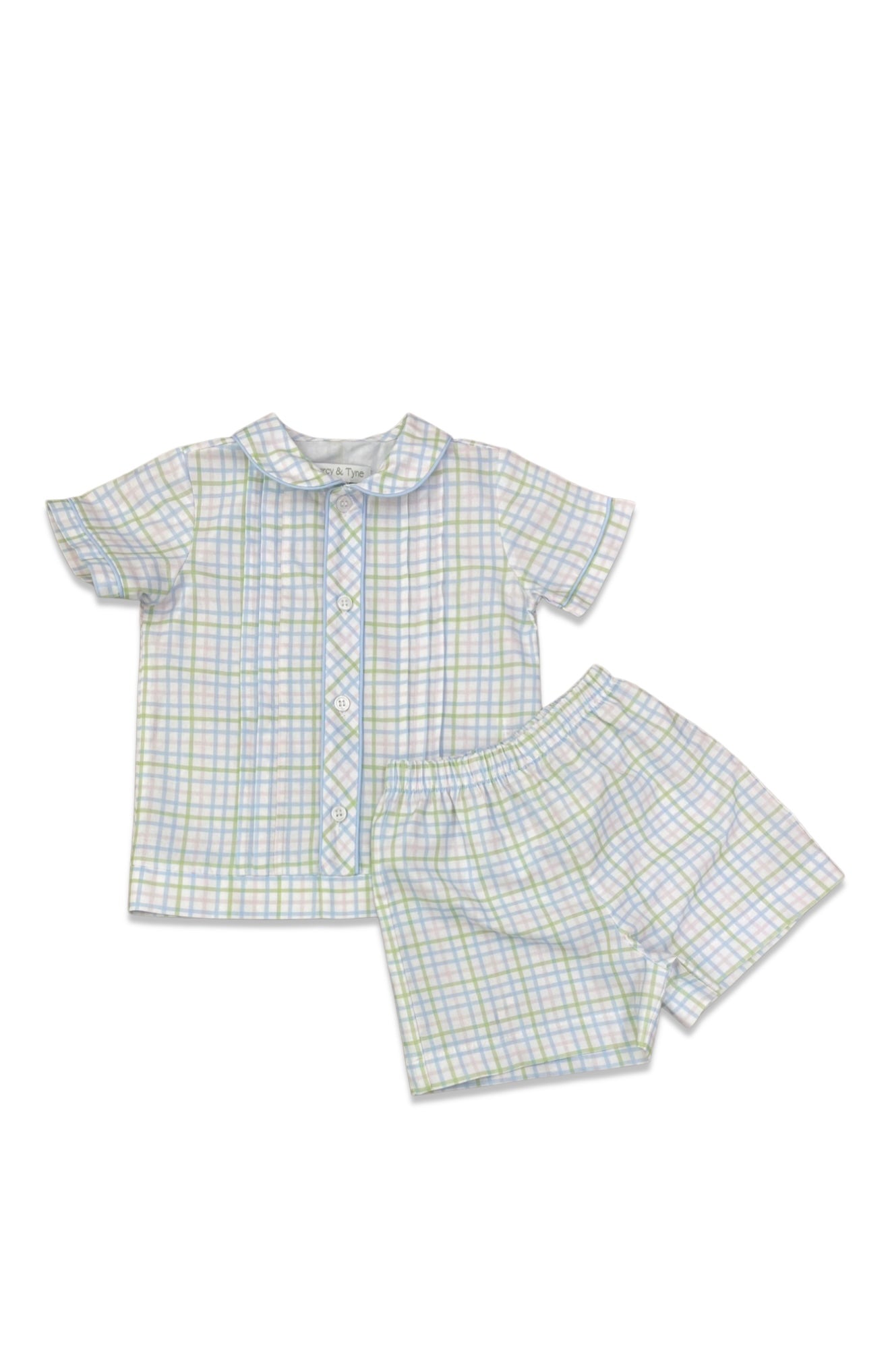 Peter Pan Short Set in Hobbs Check
