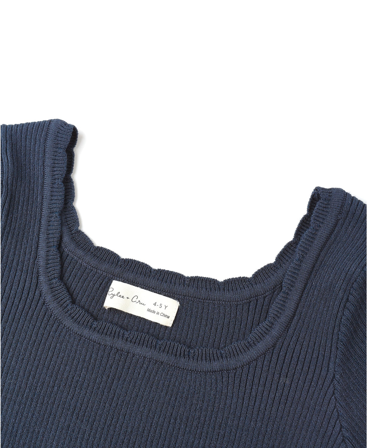 Scallop Tee in Navy