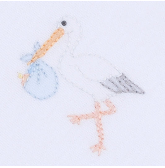 Light Blue Vintage Stork Bodysuit