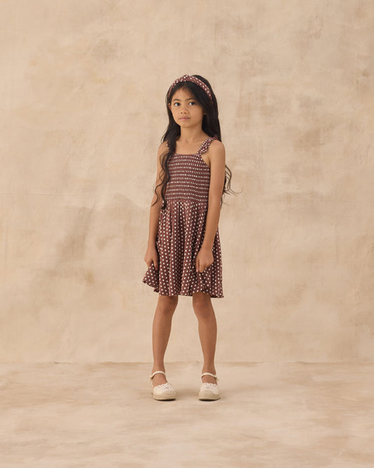 Lainey Dress Chocolate Polka Dot