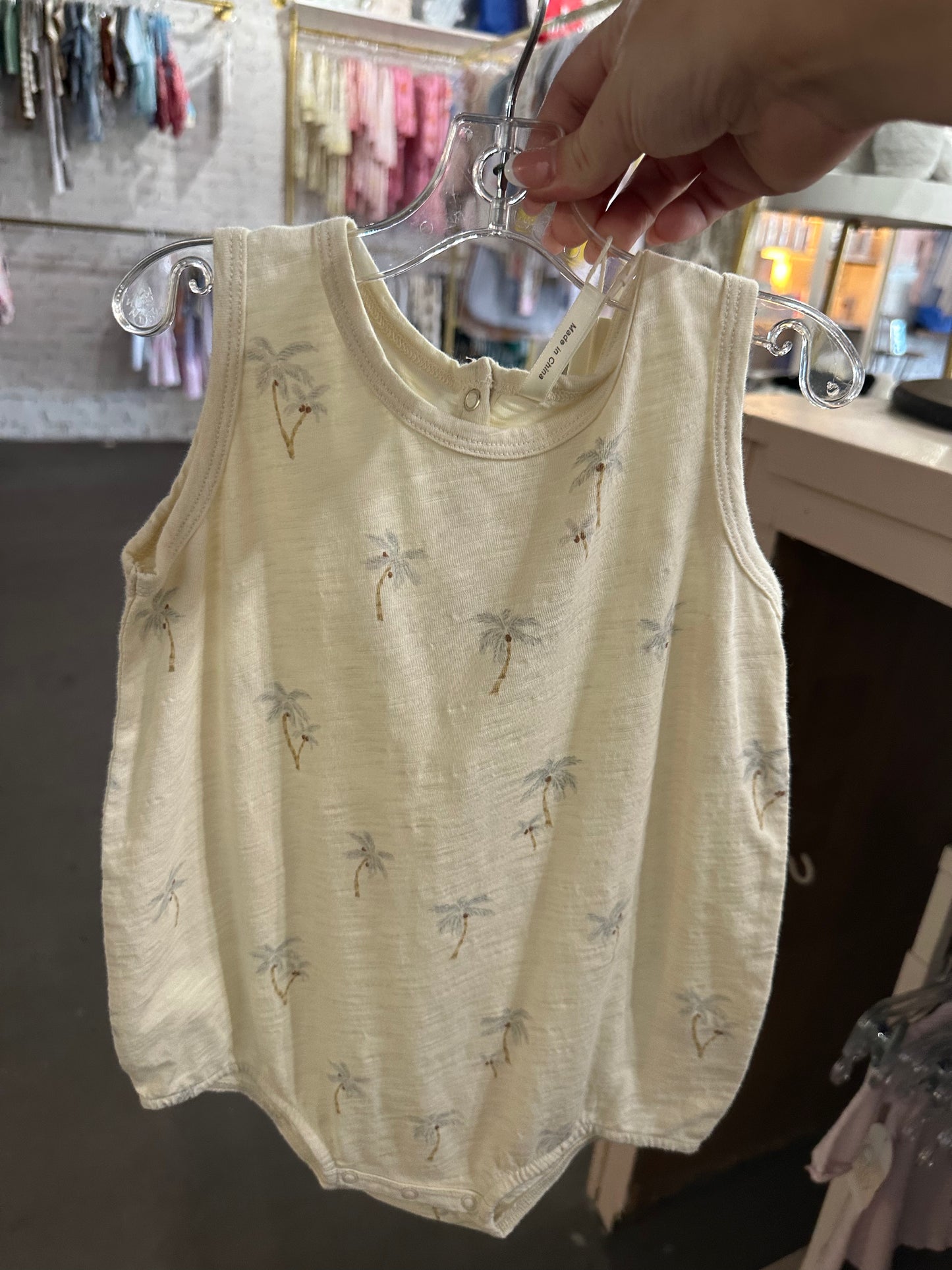 Bubble Onesie in Palms