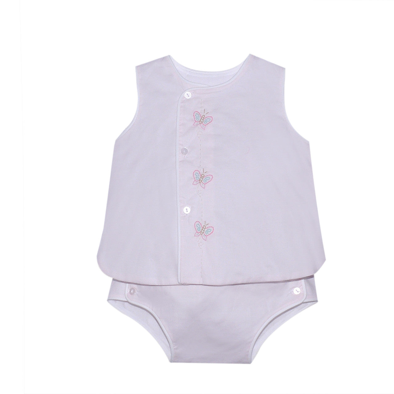 Pink Blanche Diaper Set - Butterflies