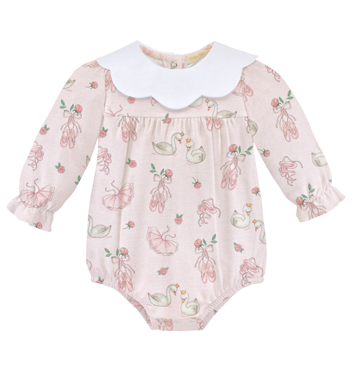 Twinkle Toes Printed Bubble With Scalloped Collar