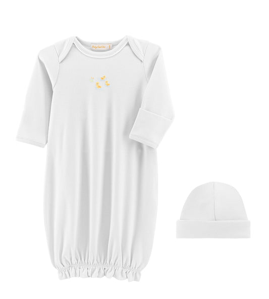 Three Little Ducks Gown & Hat Set