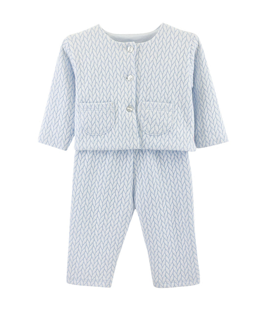 Braided Cardigan And Pants Set