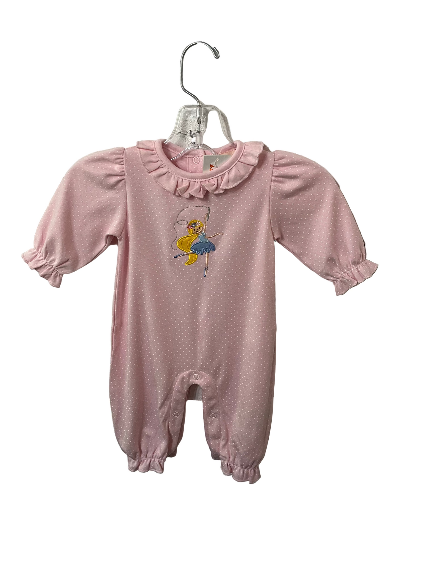 Long Sleeve Ballerina On Pink And White