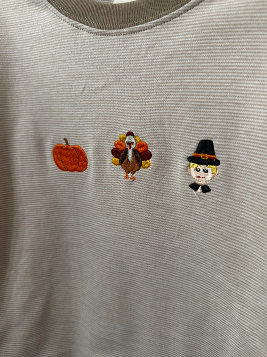 Thanksgiving Embroidered Shirt