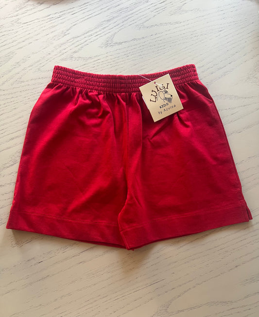 Red Jersey Solid Boy Shorts