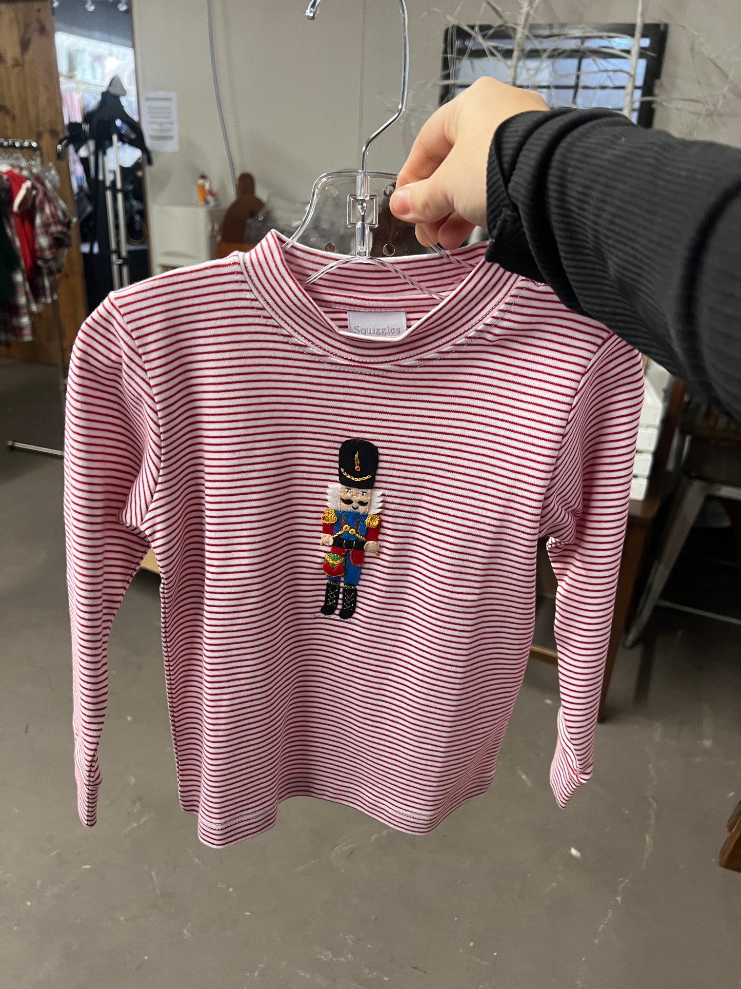 Boys Red Stripped Nutcracker Long Sleeve