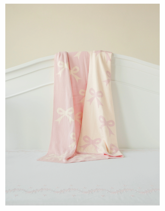 Little English - Nursery Blanket - Pink Bow