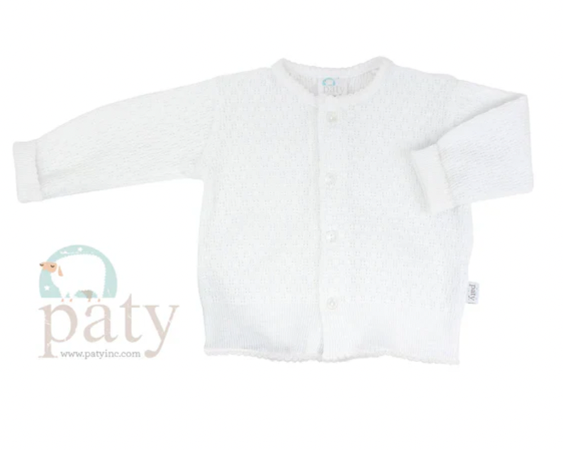 Paty White Cuffed Sweater