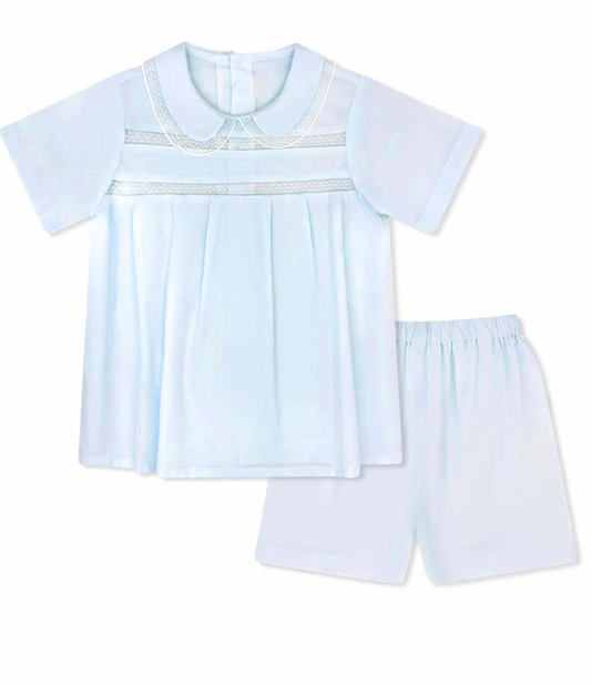Graham Short Set- Blessing Blue, Lace
