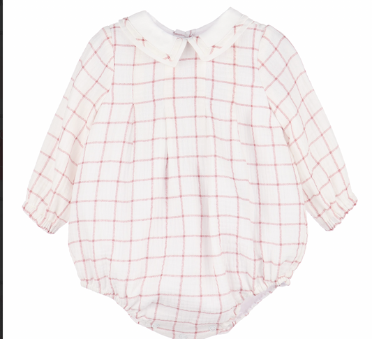 Sophie & Lucas- Cozy Checkered Red Bubble