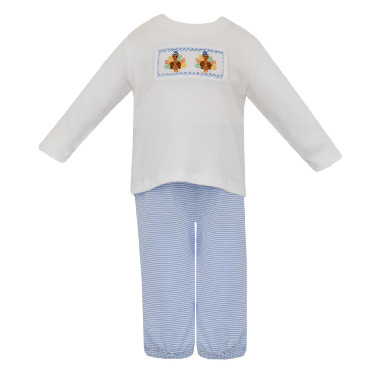 Turkey Boy's Light Blue Knit Stripe Boys Pant Set