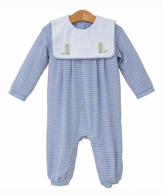 Boots Embroidery Romper