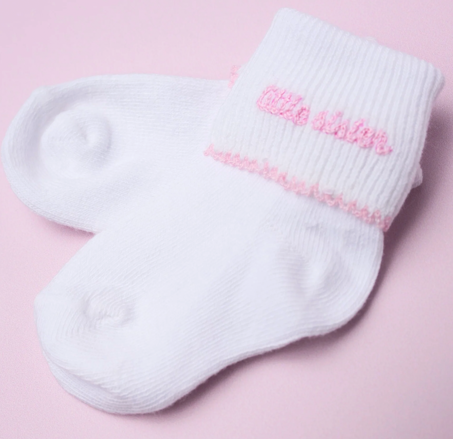 Little Sister Embroidered Socks