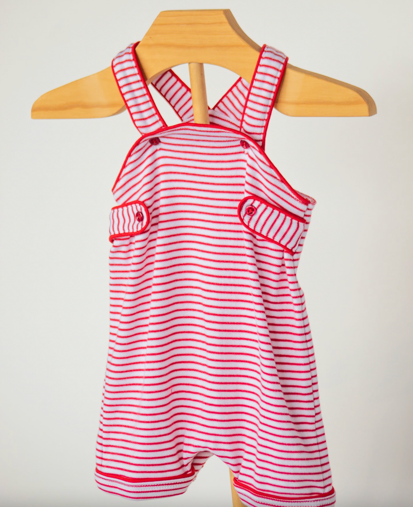 Red Stripped Sunsuit