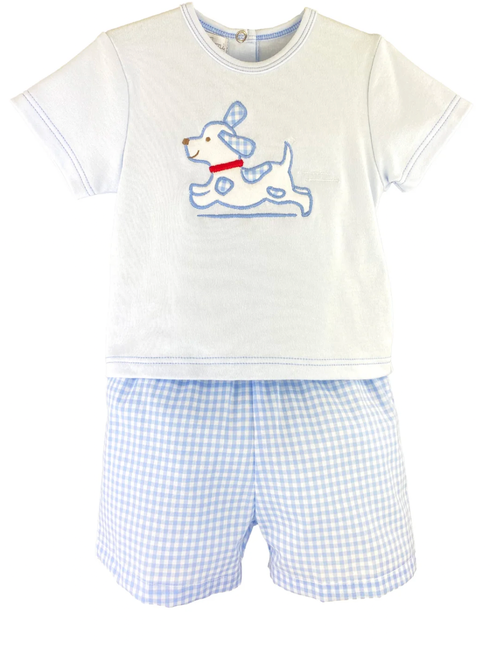 Shirt & Shorts Set with Dog Applique