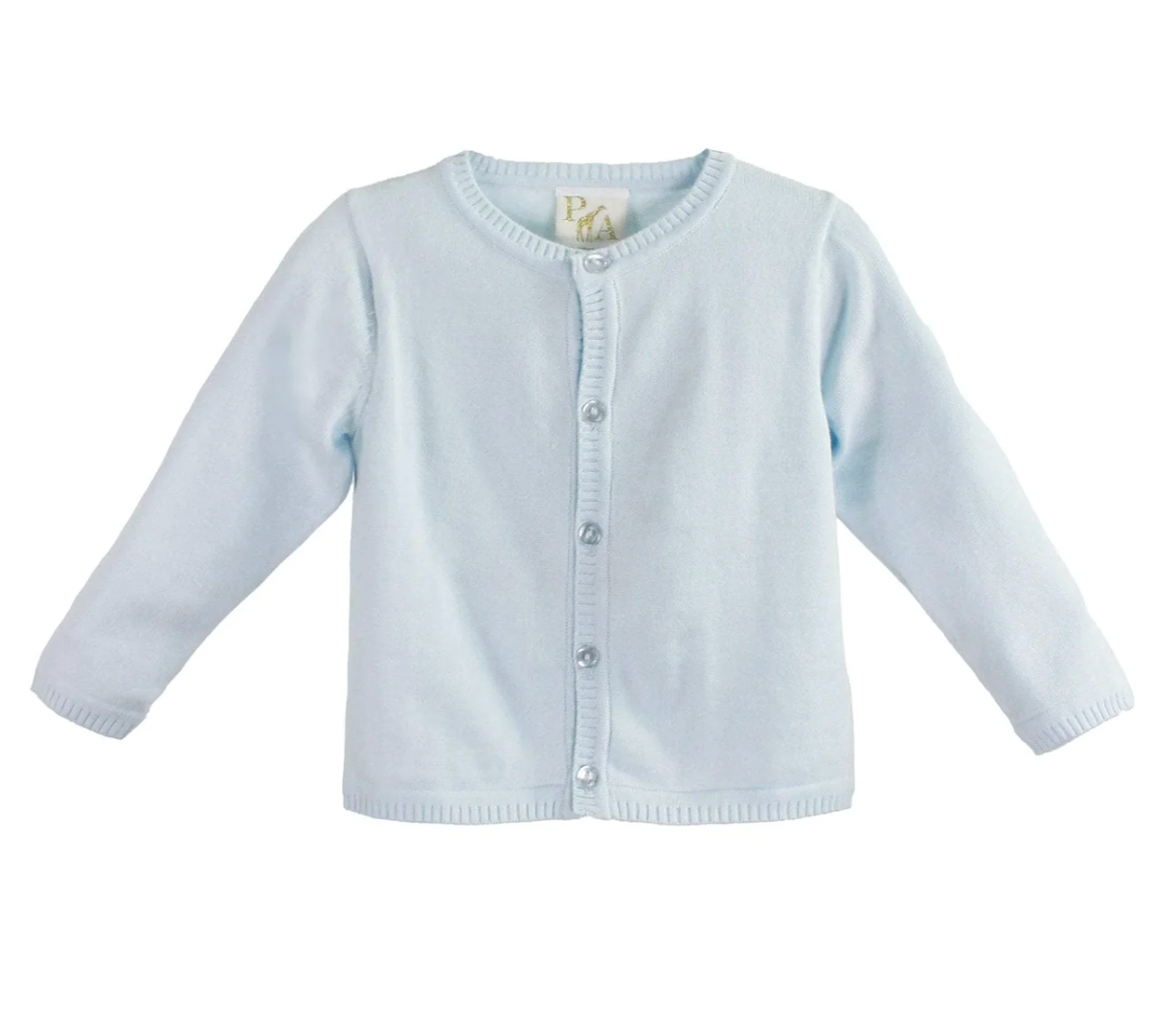 Ladder Edge Basic Cardigan Sweater - Blue