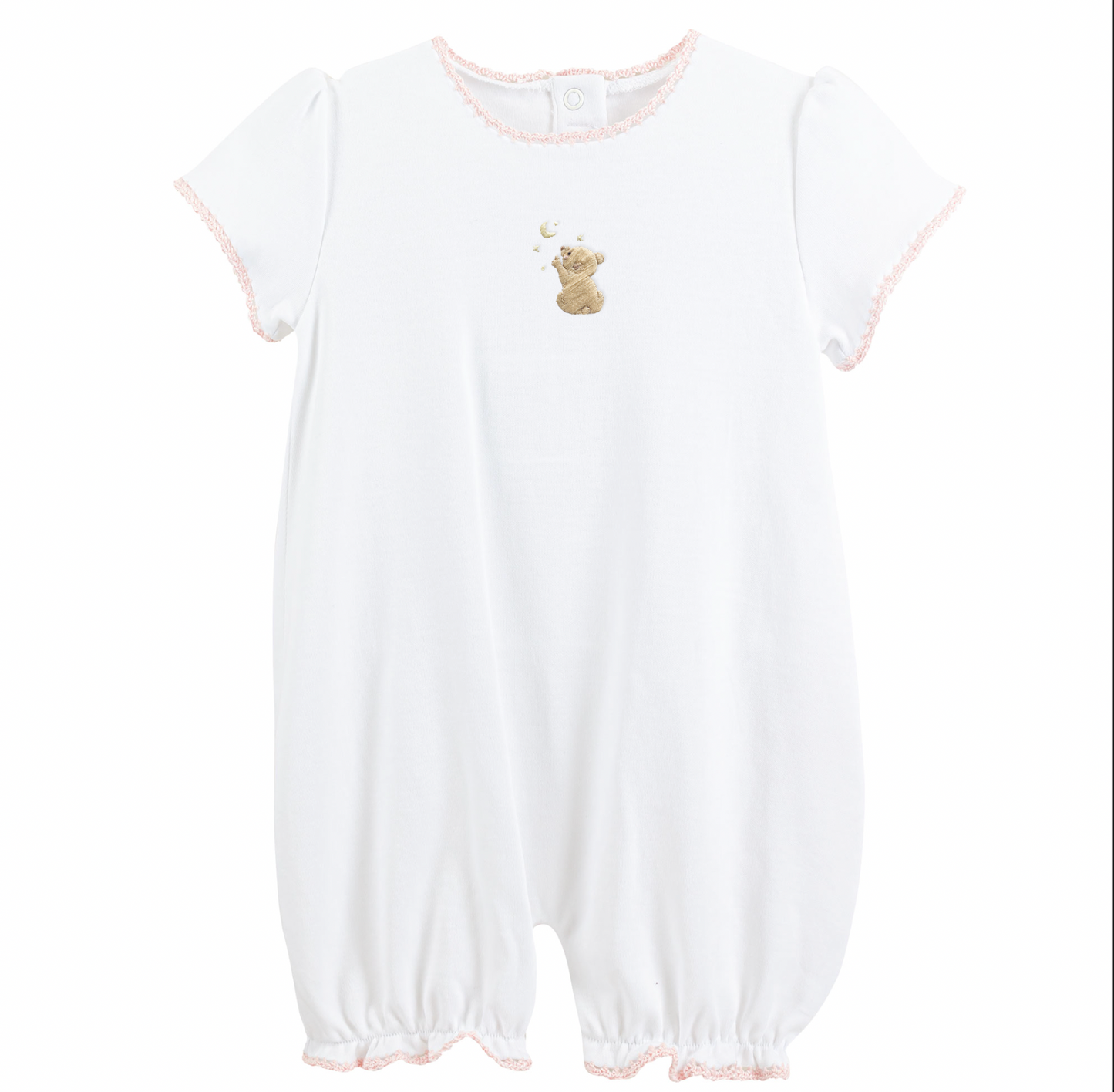Teddys Dreamland Romper with Crochet Trim
