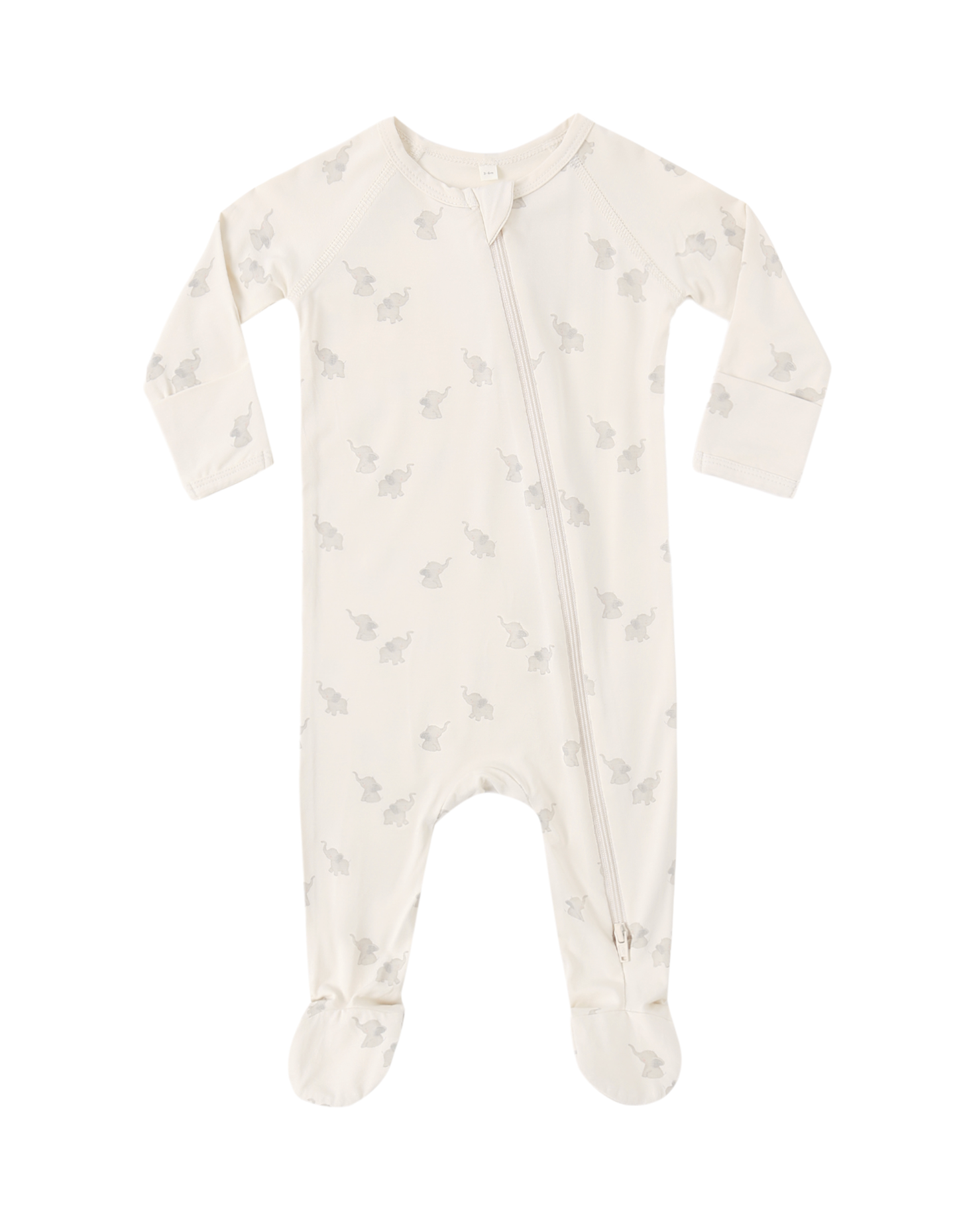 Bamboo Zip Footie Elephants