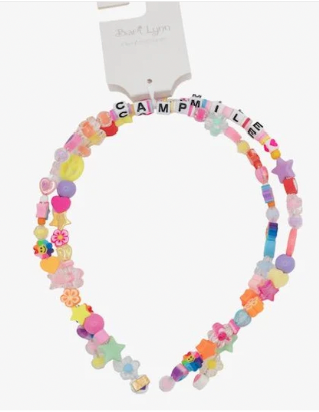 2 Pack BFF Charm Beaded Headbands