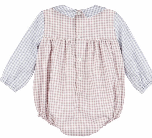 Sophie & Lucas- Checkered Brown Bubble