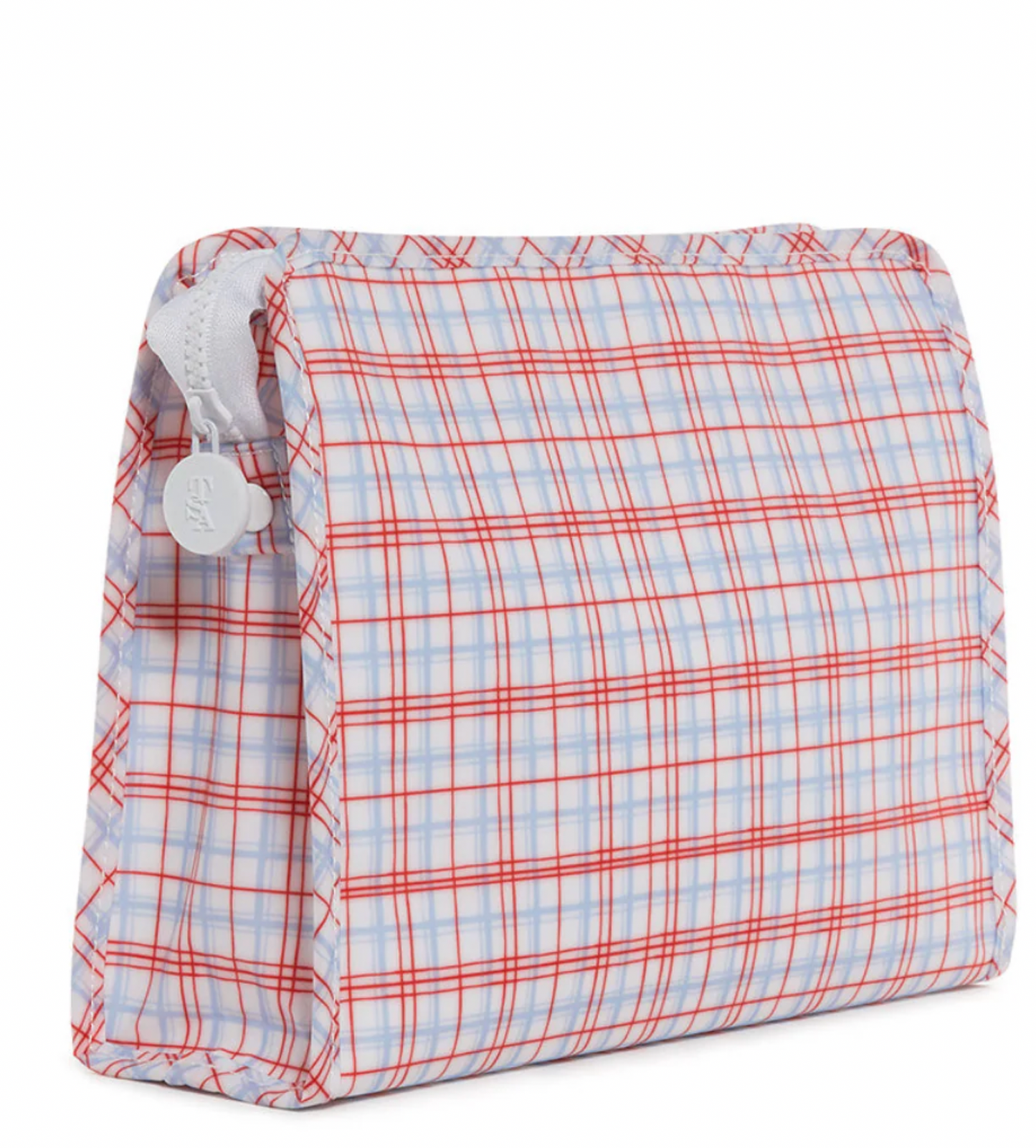 Large Roadie Zip Pouch - Classic Plaid Red