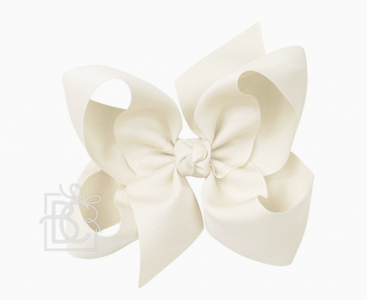 Grosgrain Bow with Knot on Med Alligator Clip 4.5" (LARGE)