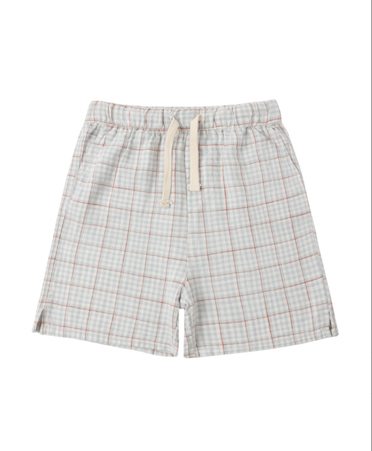 Mason Shirt + Perry Short Set in Blue Plaid