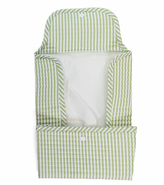 QUILTED CHANGING MAT - PIMLICO STRIPE SAGE
