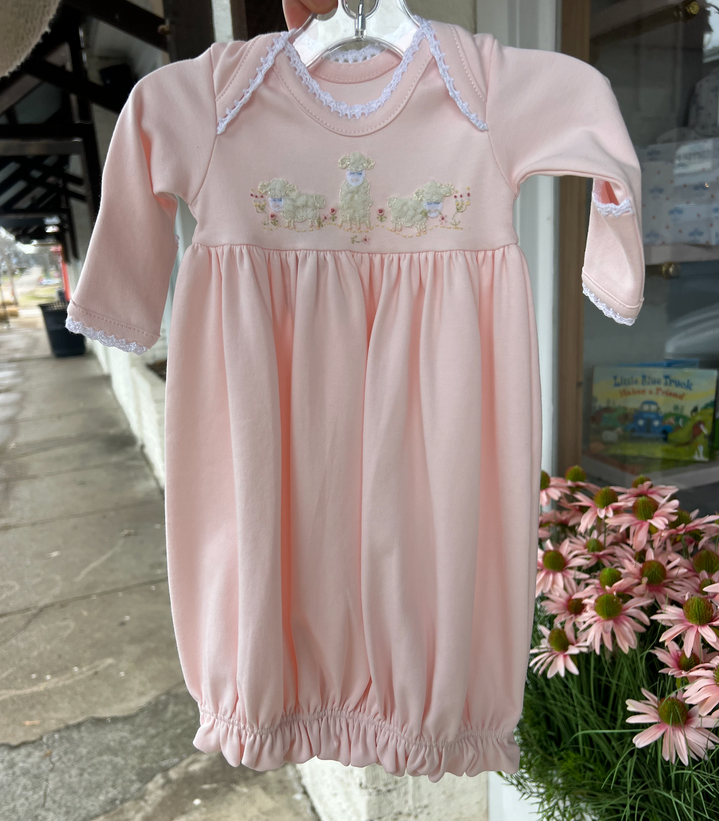 Squiggles Lamb Lap Shoulder Gown