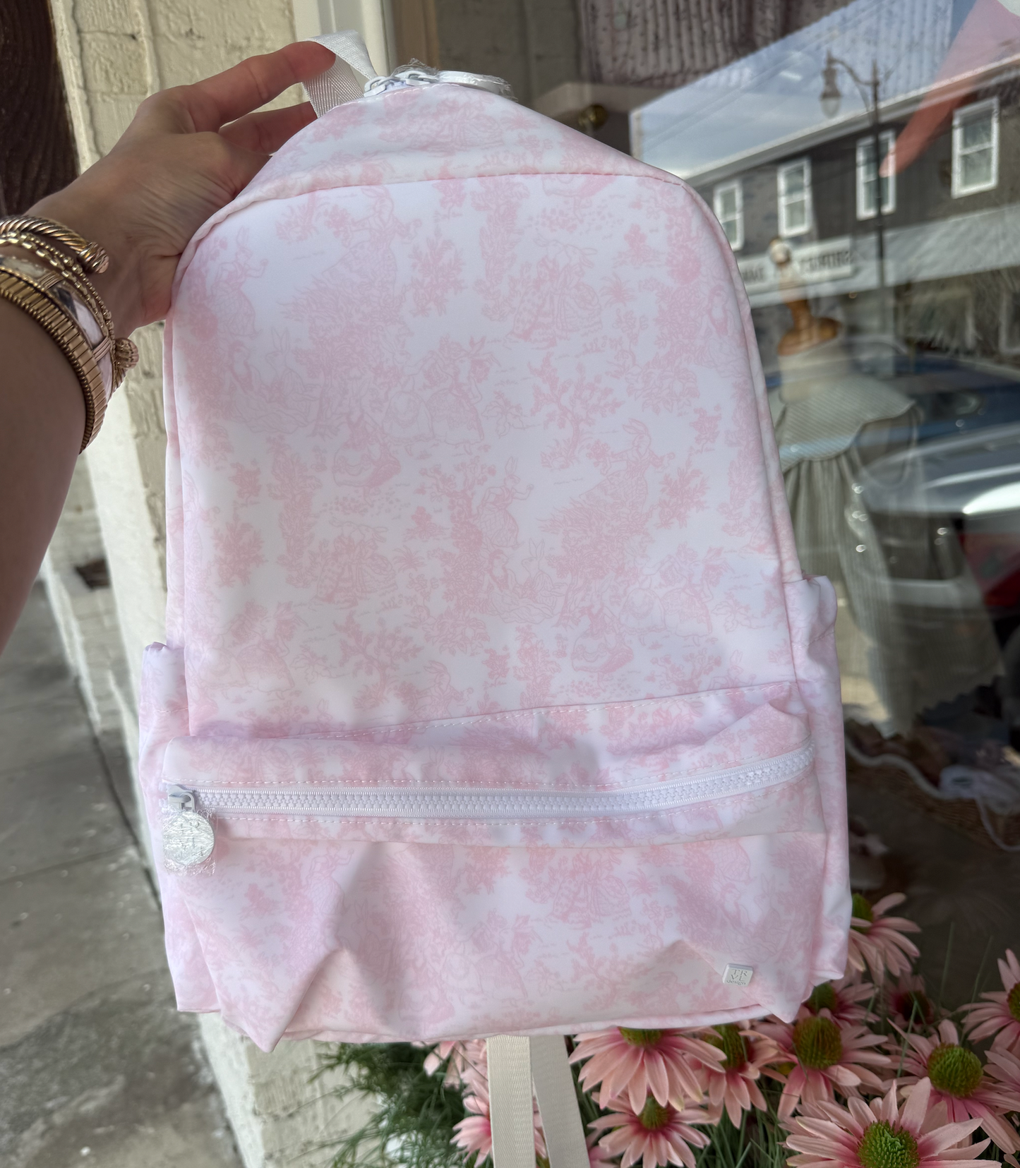 TRVL Backpacker in Pink Toile