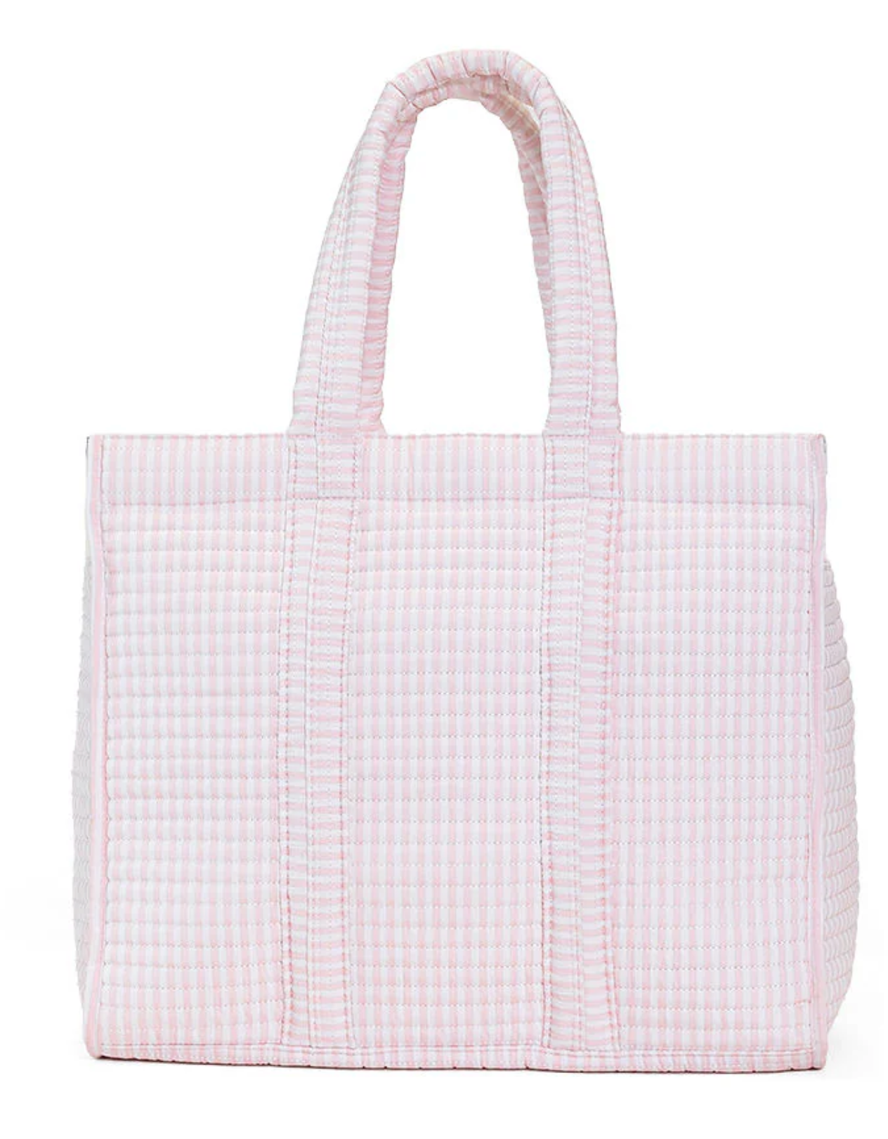 Quilted Go Go Tote in Pimlico Stripe Pink