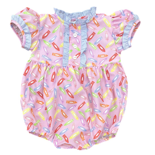 James and Lottie Annie Bubble in Back to School Pink Crayon