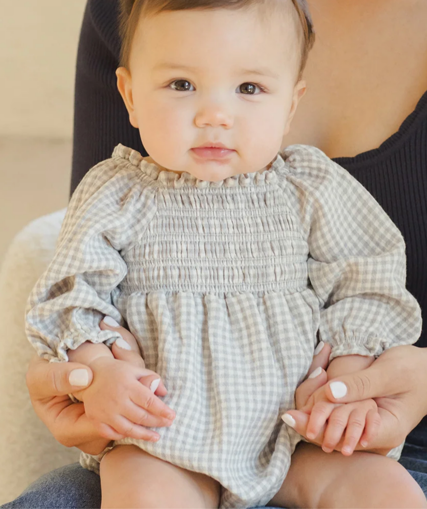 Eden Romper - Blue Gingham