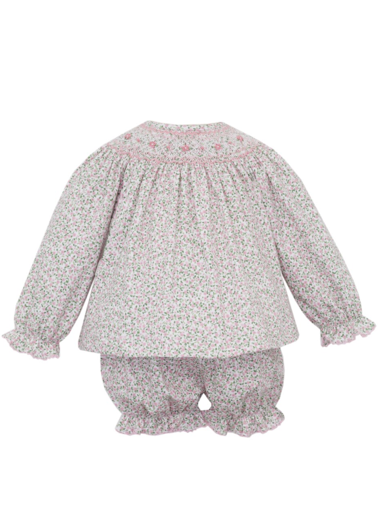Pink Liberty Floral Bishop Bloomer Set