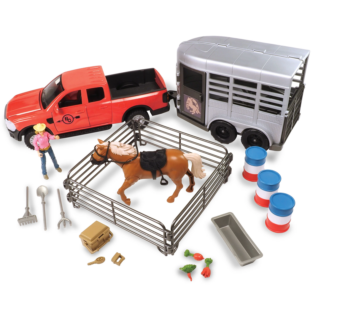 Horse Pickup Truck & Trailer Playset