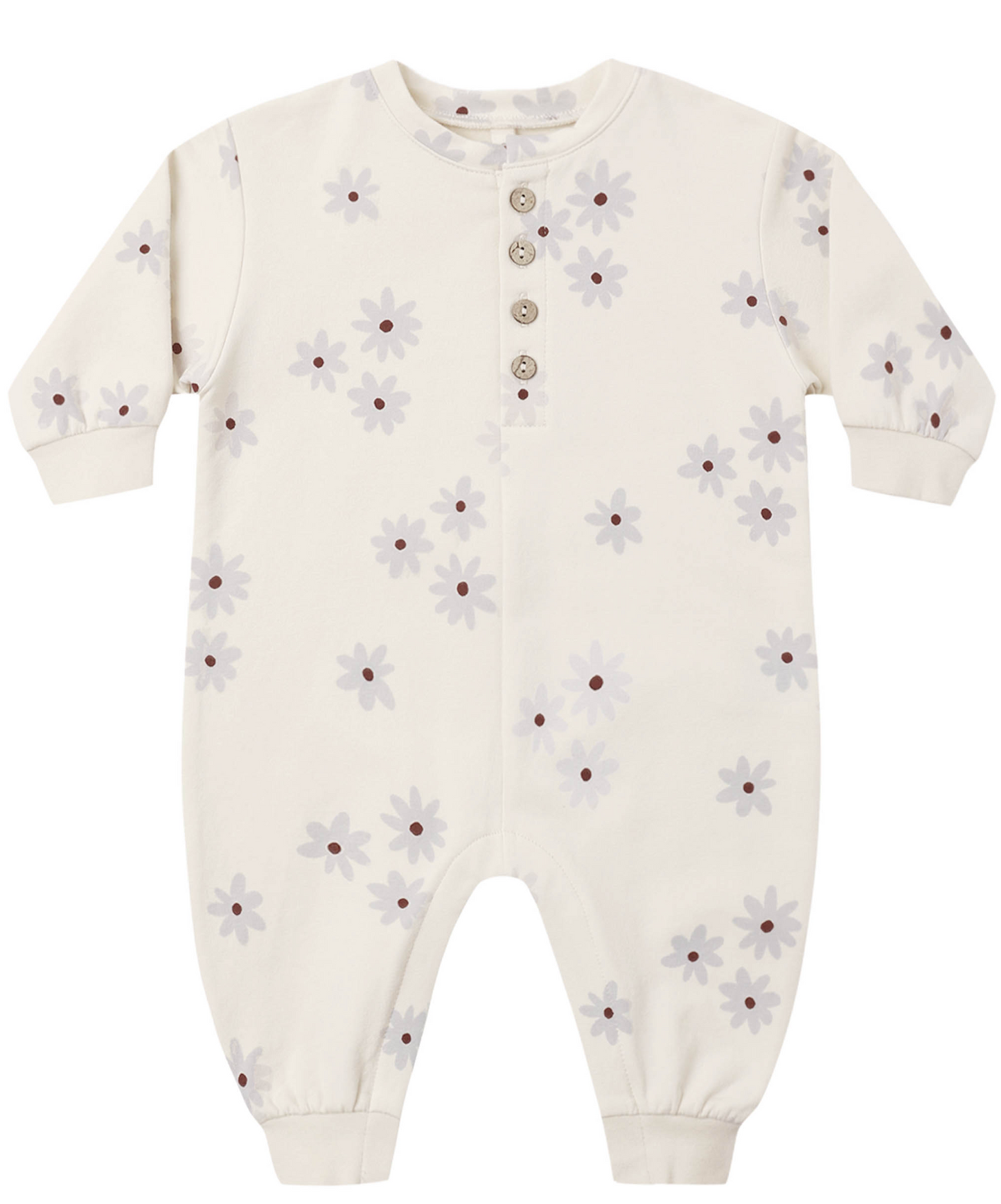 Relaxed Fleece Jumpsuit - Blue Daisy