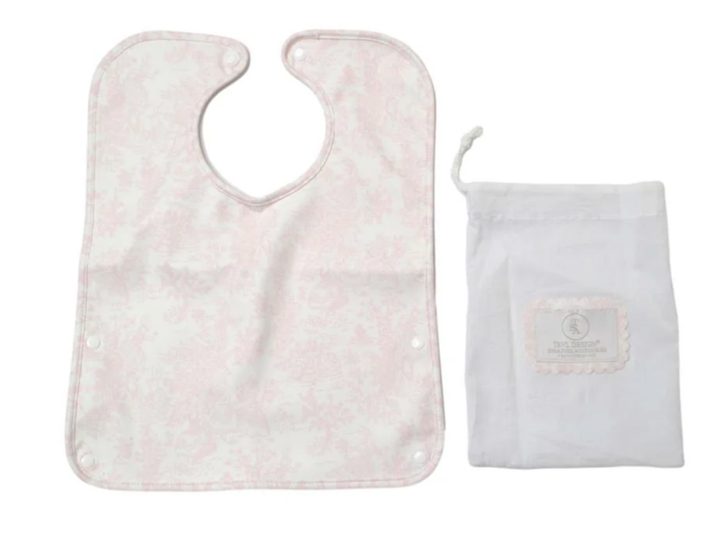 BEST BIB - BUNNY TOILE PINK