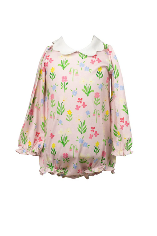 Proper Peony- English Garden Long Sleeve Bubble