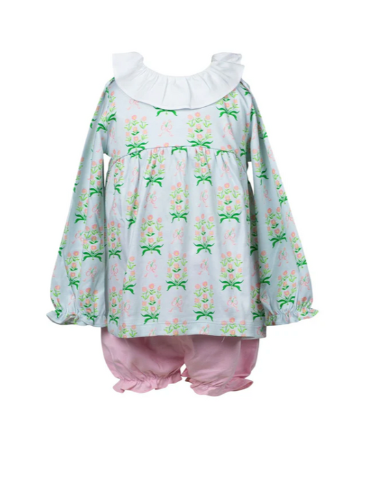 Proper Peony- Margot Long Sleeve Bloomer Set