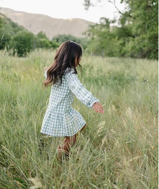 Wendy Dress || Green Plaid Flannel